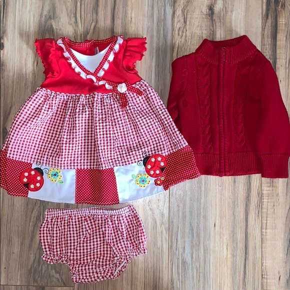 red and white ladybug dress